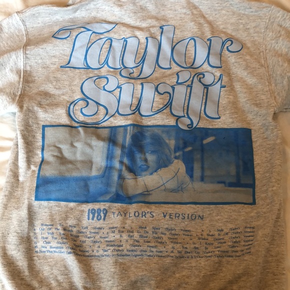 Taylor Swift Tops - Taylor Swift “From The Vault Photo (Taylor’s Version) Gray hoodie
